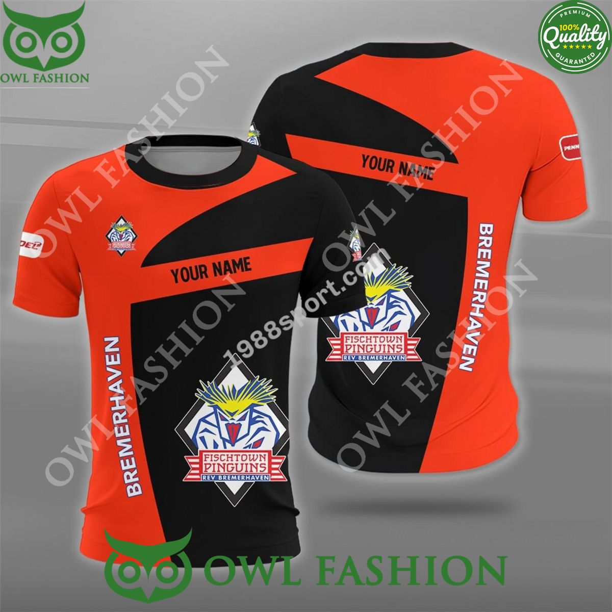 Deutsche Eishockey Liga REV Bremerhaven Hockey Custom - Adult & Kids T-Shirts, Sweatshirts & Hoodies apparel design preview 1
