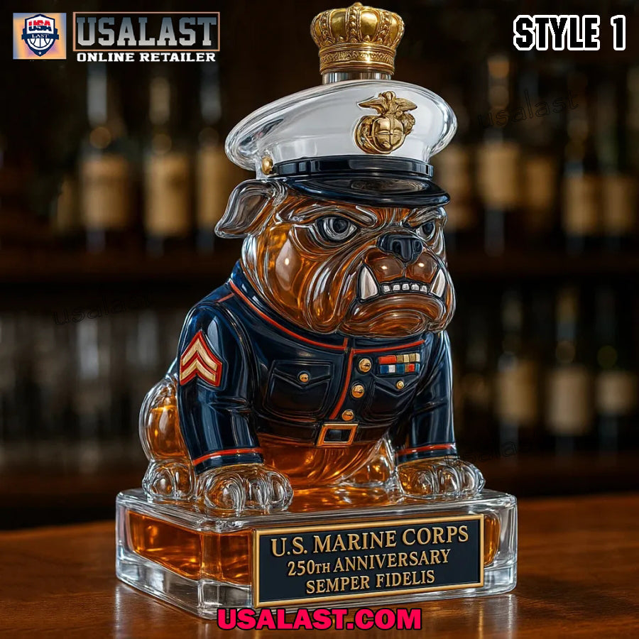 Devil Dog US Marine Corps Wine Decanter - Adult & Kids T-Shirts, Sweatshirts & Hoodies apparel design preview 1