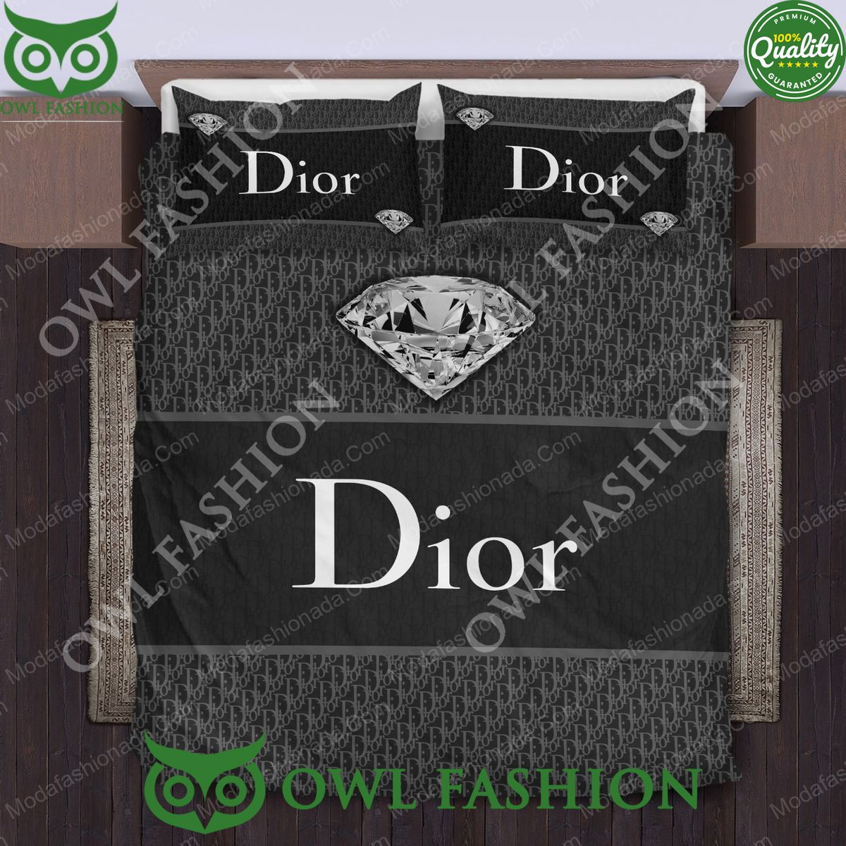 Dior Diamond Logo Pattern Limited Bedding Sets - Adult & Kids T-Shirts, Sweatshirts & Hoodies apparel design preview 1