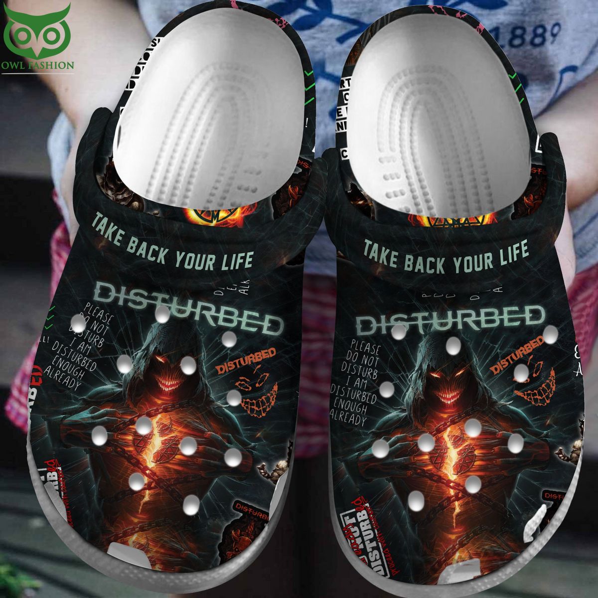Disturbed Take Back Your Life Clogs - Adult & Kids T-Shirts, Sweatshirts & Hoodies apparel design preview 1