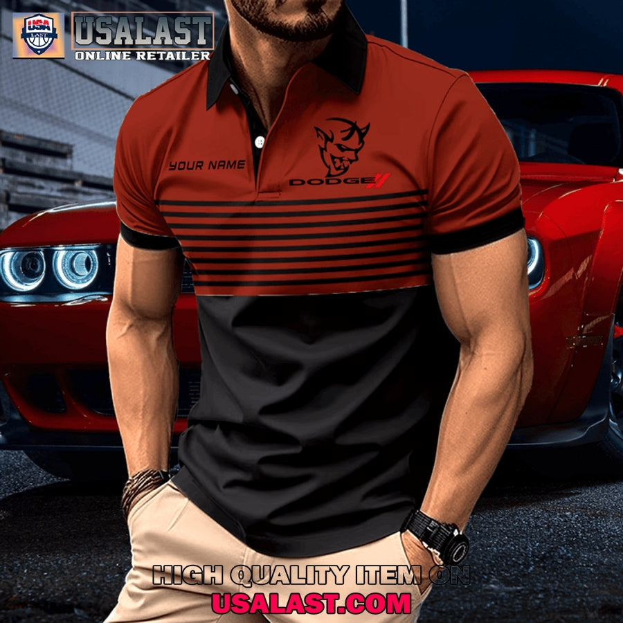 Dodge Challenger Custom Name Men Polo - Adult & Kids T-Shirts, Sweatshirts & Hoodies apparel design preview 1
