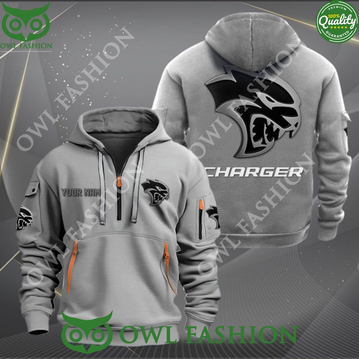 Dodge Charger Car Motor Luxury Customized 2d half - Adult & Kids T-Shirts, Sweatshirts & Hoodies apparel design preview 1