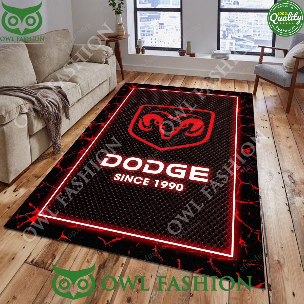 Dodge Full-size Truck Rug Carpet Decor Living Room - Adult & Kids T-Shirts, Sweatshirts & Hoodies apparel design preview 1
