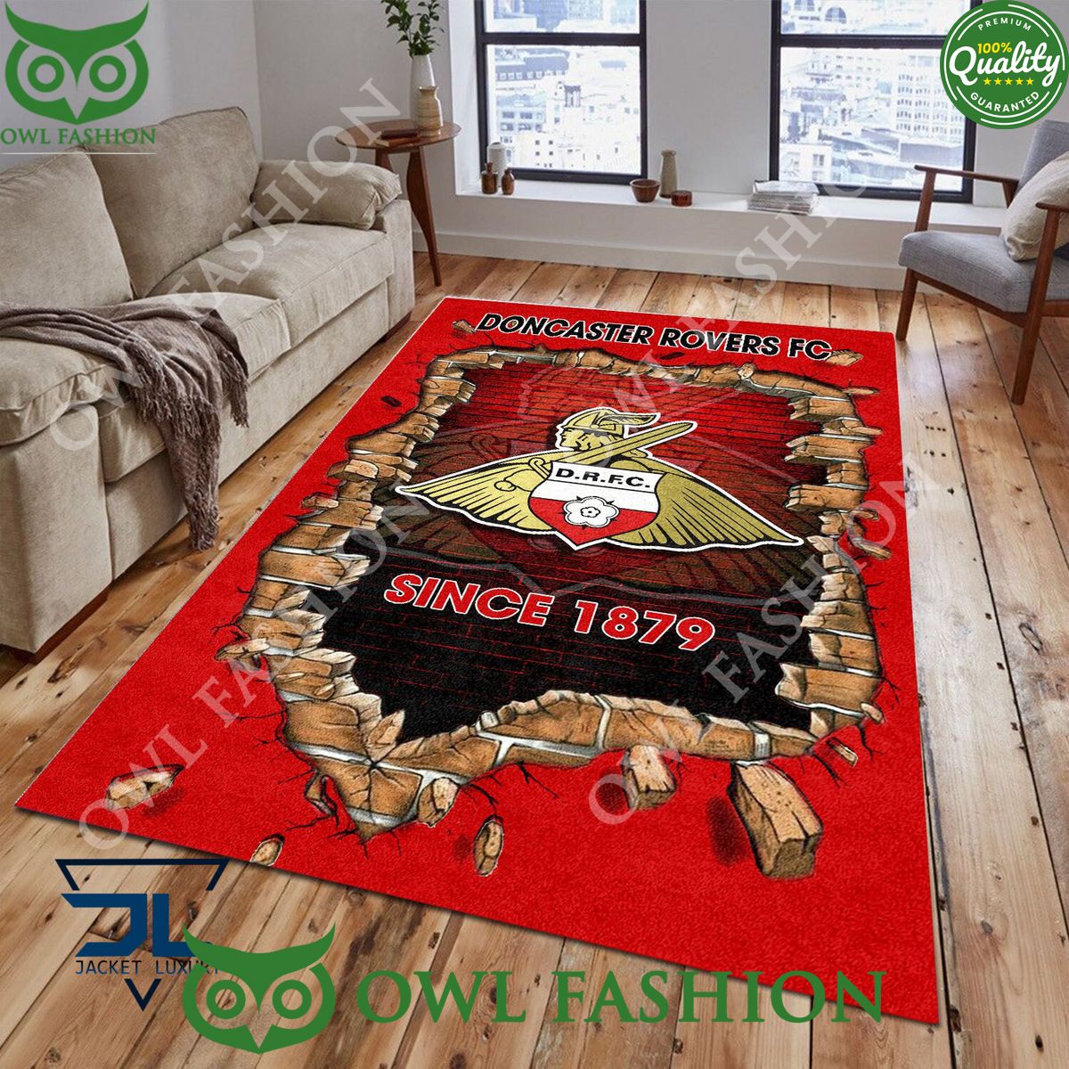 Doncaster Rovers 1849 League Two Living Room Rug - Adult & Kids T-Shirts, Sweatshirts & Hoodies apparel design preview 1