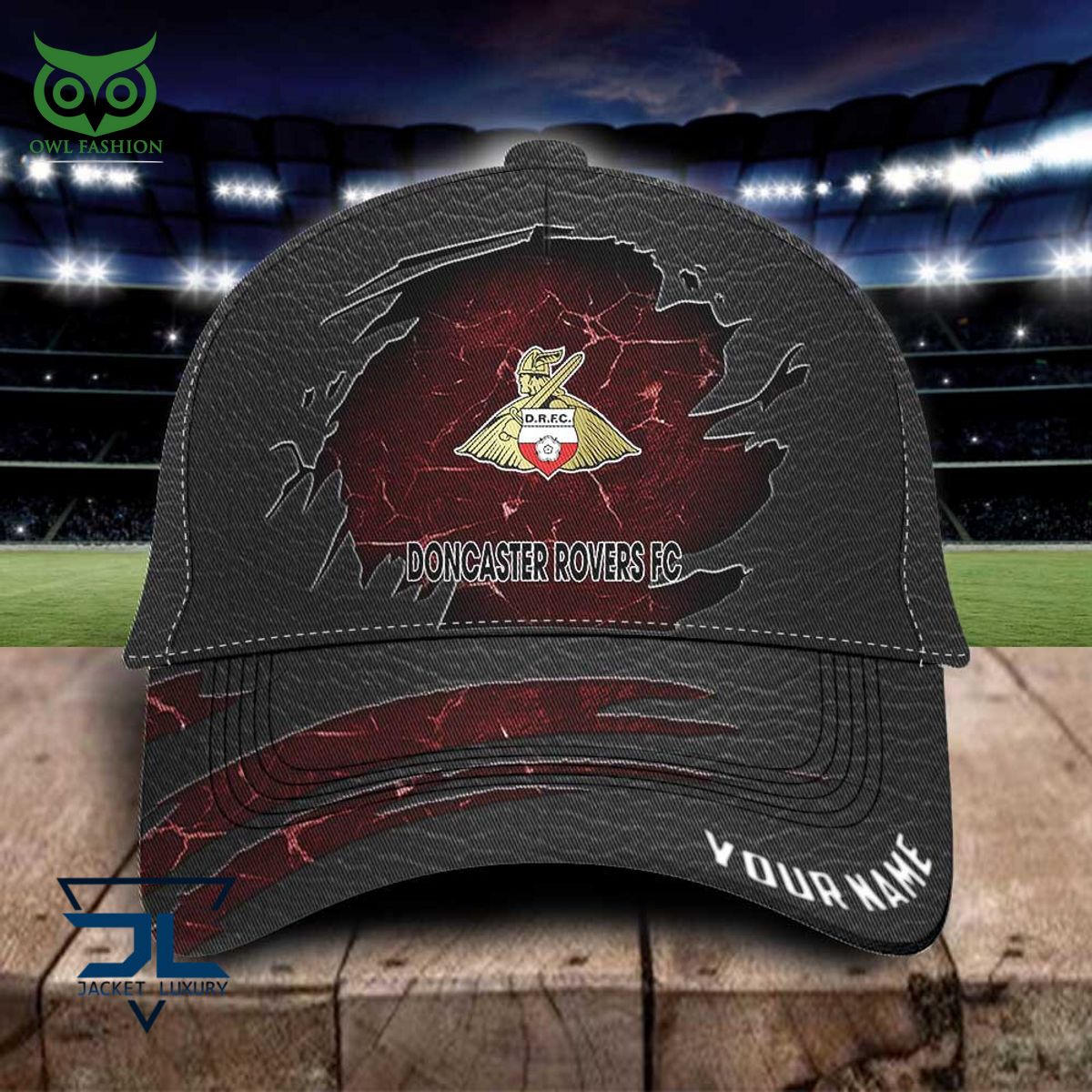 Doncaster Rovers EFL Personalized Leather Classic Cap - Adult & Kids T-Shirts, Sweatshirts & Hoodies apparel design preview 1