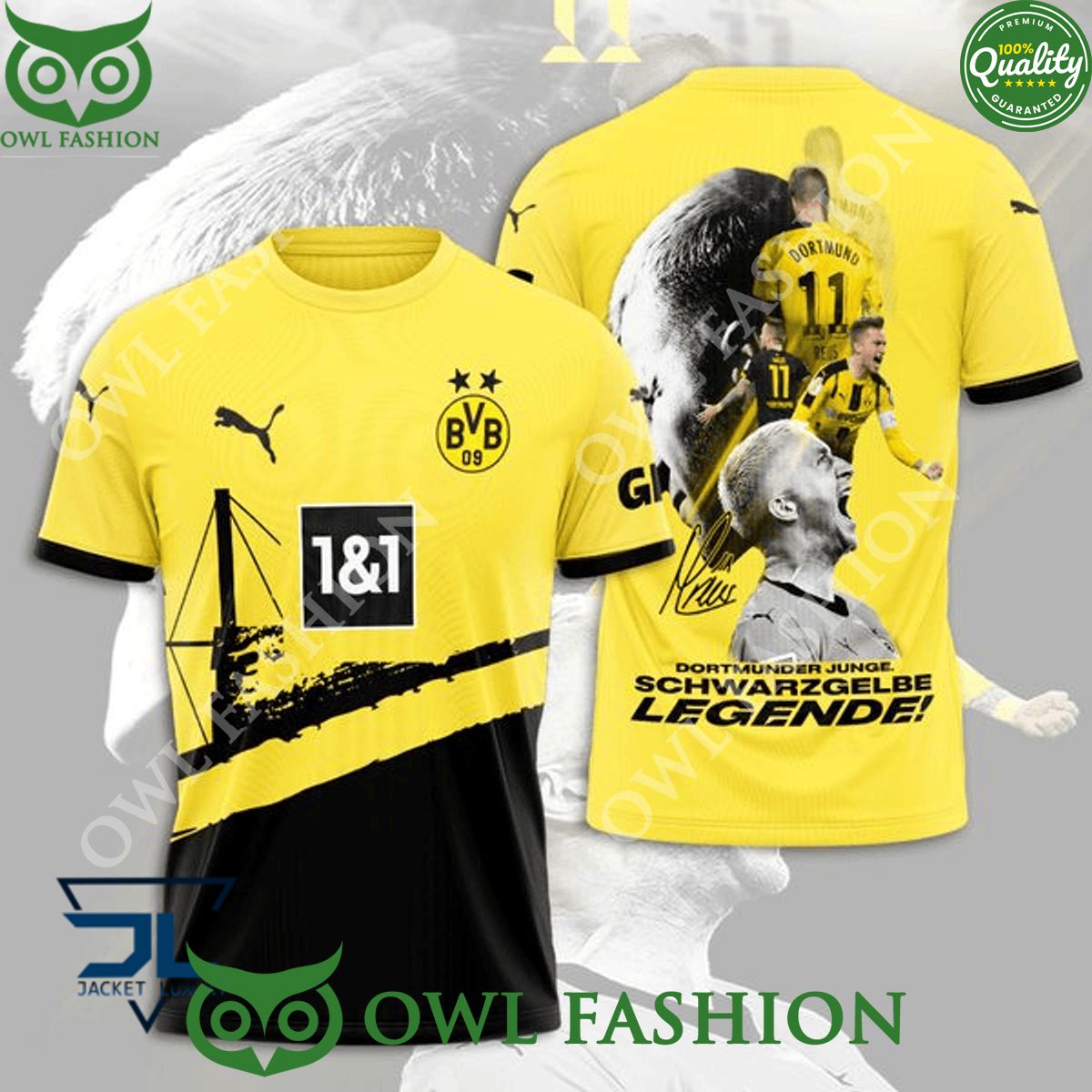 Dortmunder Junge Marco Reus Legend Football Player 3D - Adult & Kids T-Shirts, Sweatshirts & Hoodies apparel design preview 1