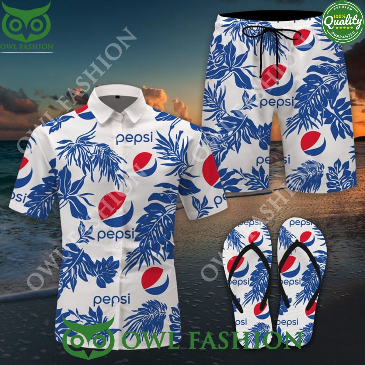 DRINK PEPSI FLIP FLOPS AND COMBO HAWAII SHORT - Adult & Kids T-Shirts, Sweatshirts & Hoodies apparel design preview 1