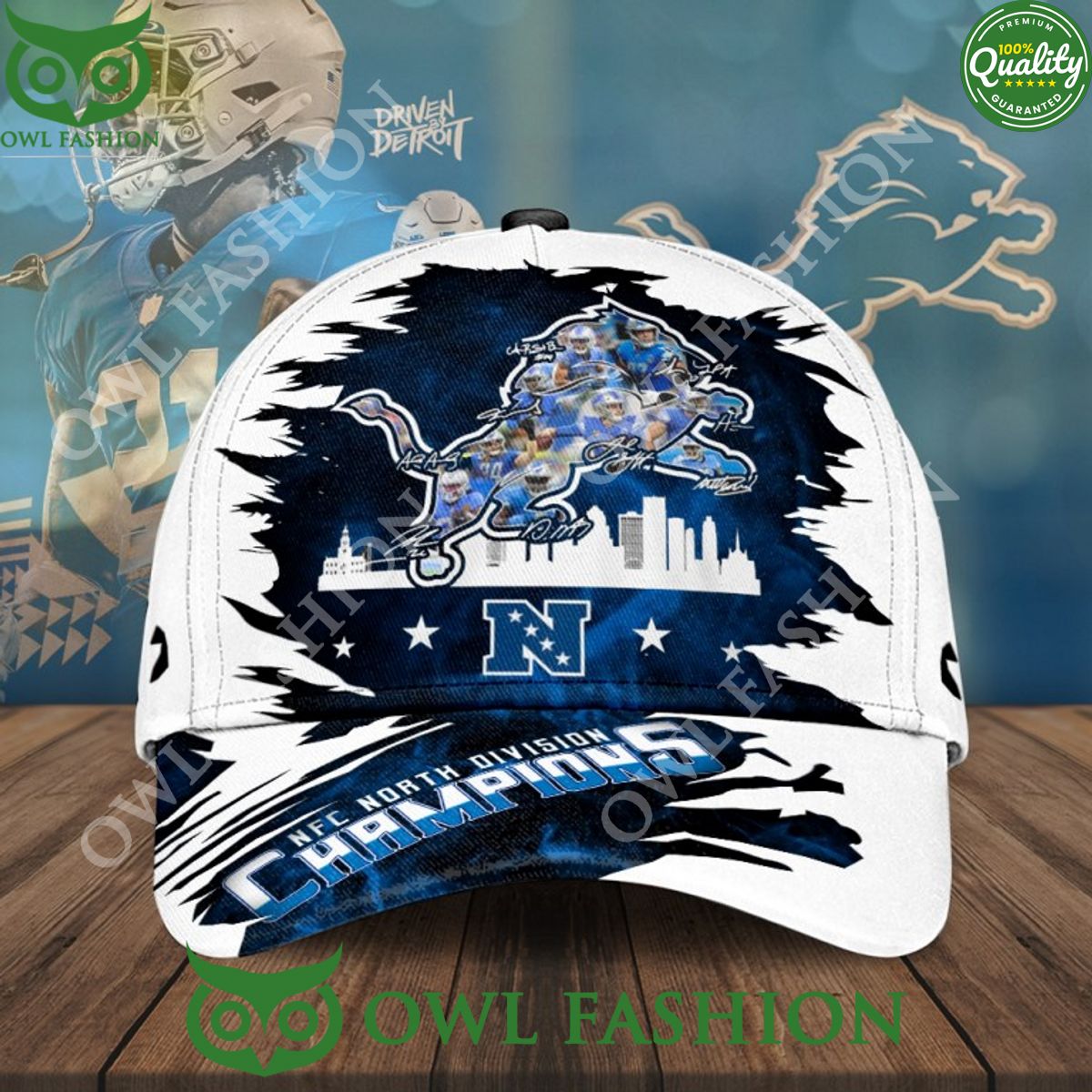 Driven by Detroit Lions NFC North Division Champions - Adult & Kids T-Shirts, Sweatshirts & Hoodies apparel design preview 1