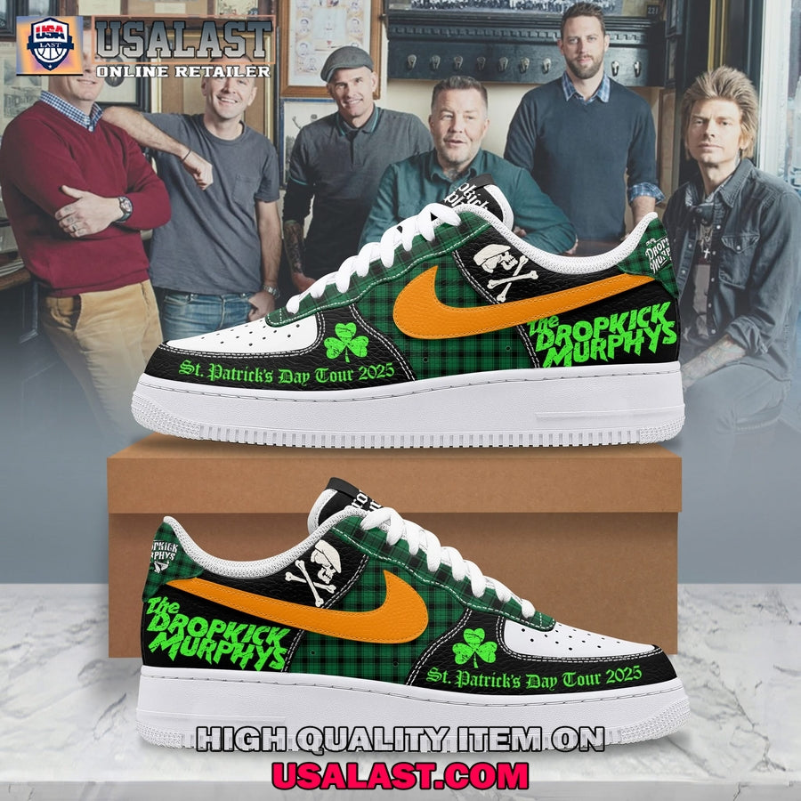 Dropkick Murphys 2025 Tour Air Force 1 Sneaker - Adult & Kids T-Shirts, Sweatshirts & Hoodies apparel design preview 1