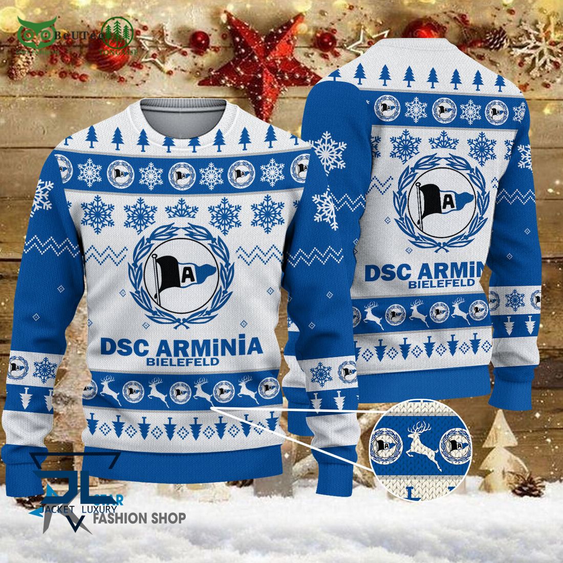 DSC Arminia Bielefeld Bundesliga Football 3D Ugly - Adult & Kids T-Shirts, Sweatshirts & Hoodies apparel design preview 1