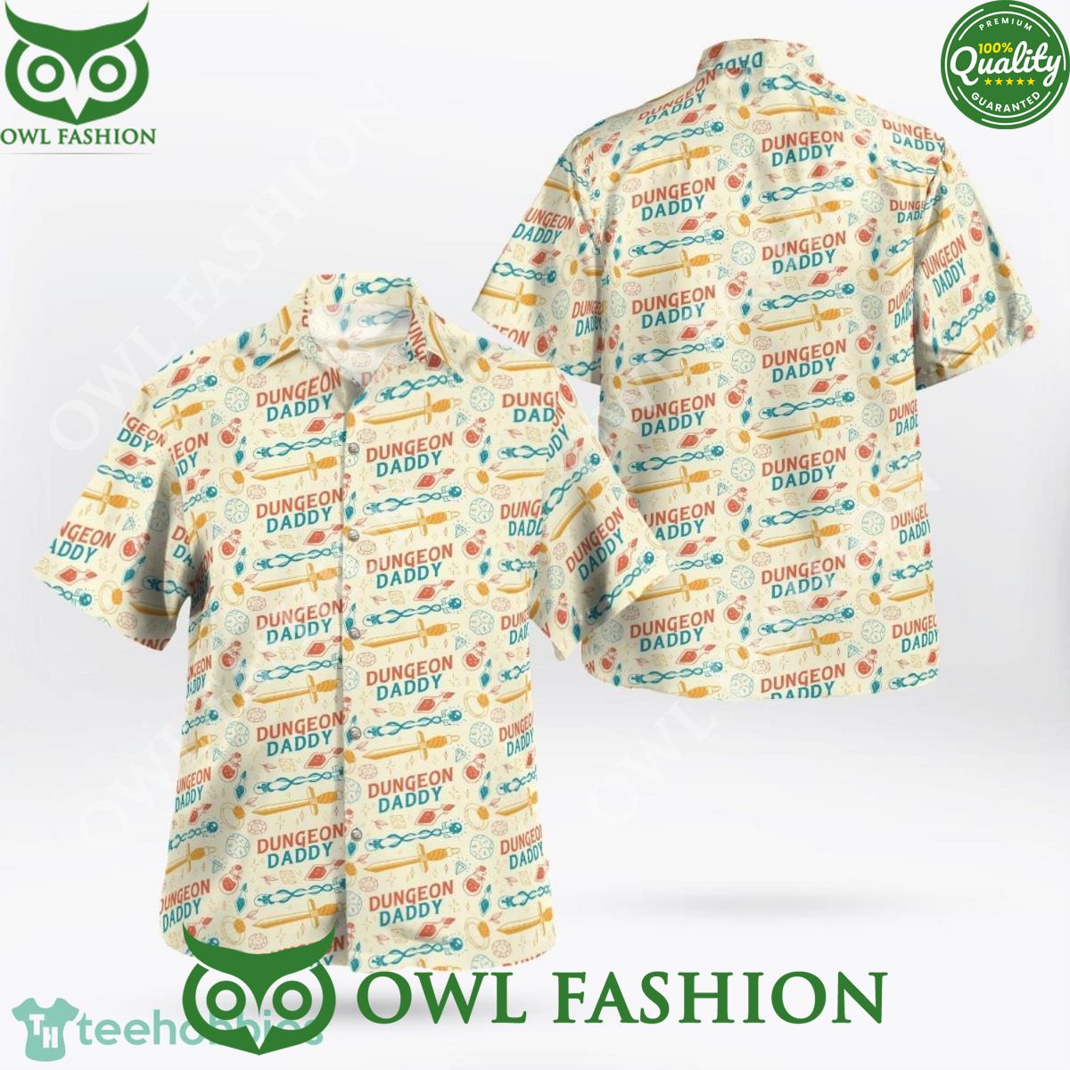 Dungeon Daddy Hawaiian Beach Vibe Limited - Adult & Kids T-Shirts, Sweatshirts & Hoodies apparel design preview 1