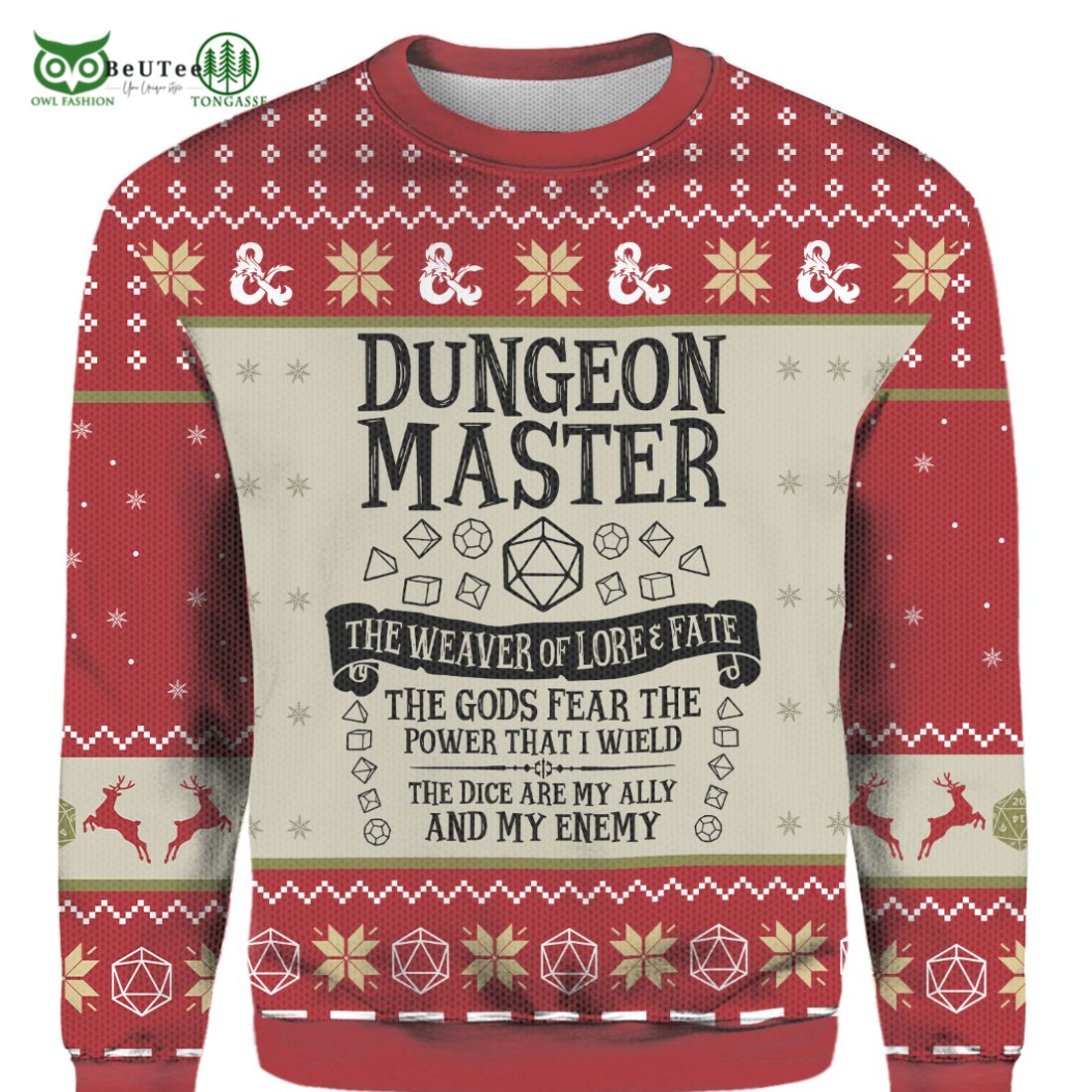 Dungeons And Dragons Ugly Knitted Christmas Sweater - Adult & Kids T-Shirts, Sweatshirts & Hoodies apparel design preview 1