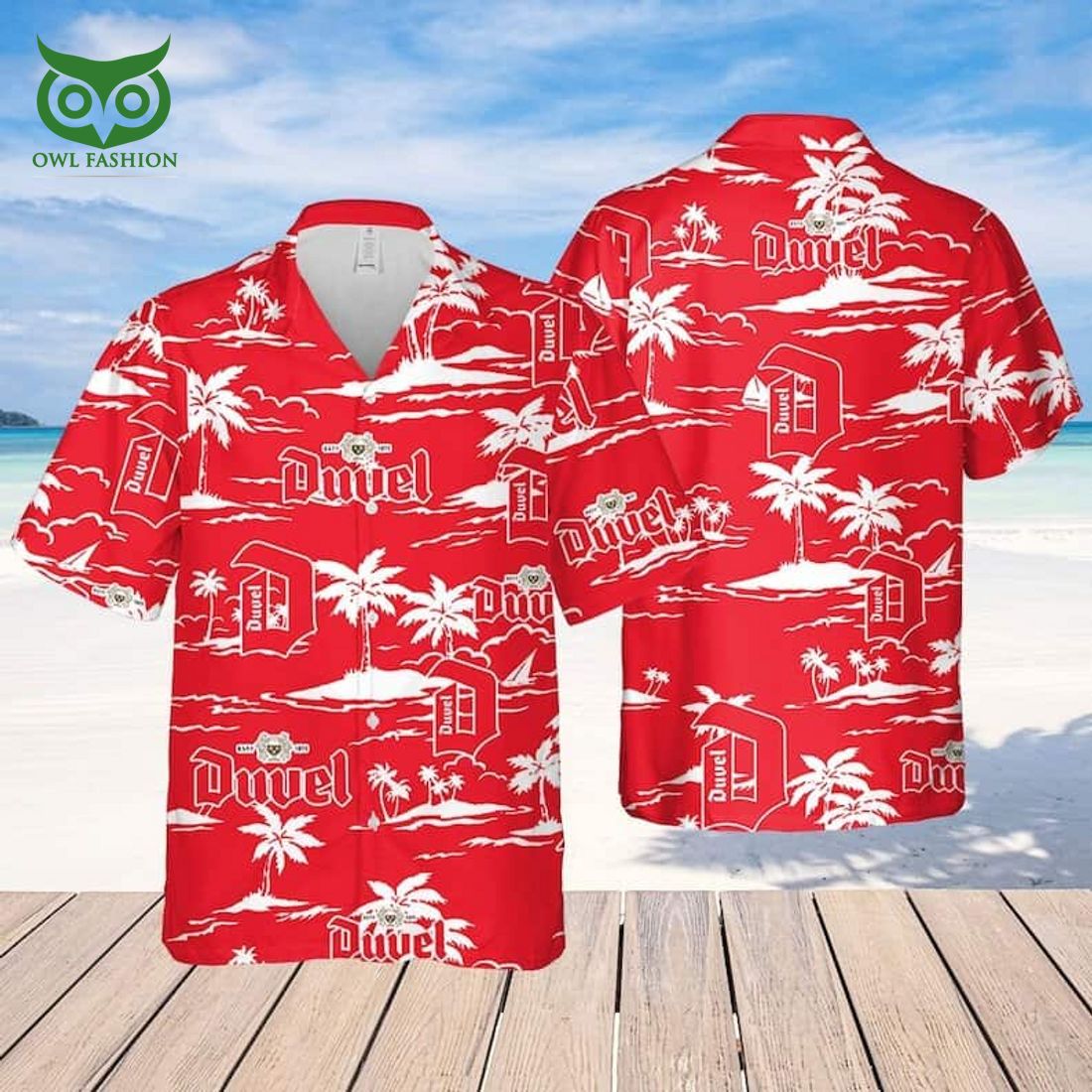 Duvel Beer Beach Pattern Hawaiian - Adult & Kids T-Shirts, Sweatshirts & Hoodies apparel design preview 1