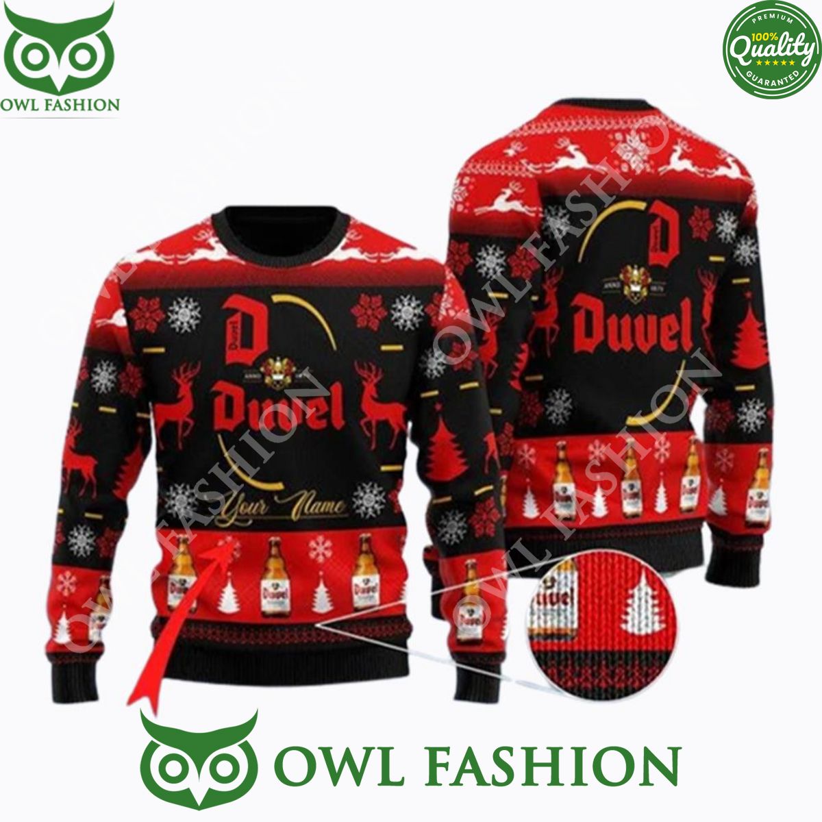 Duvel Beer Personalized Christmas Sweater Jumper Xmas - Adult & Kids T-Shirts, Sweatshirts & Hoodies apparel design preview 1