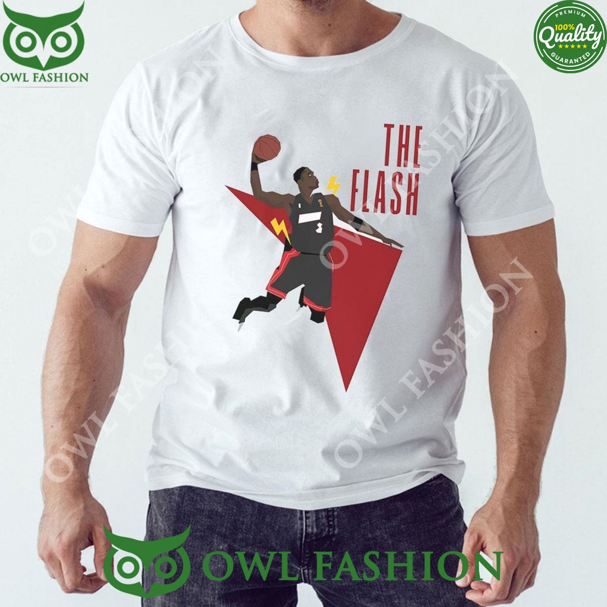 Dwyane Wade Miami Heat The Flash 2024 - Adult & Kids T-Shirts, Sweatshirts & Hoodies apparel design preview 1