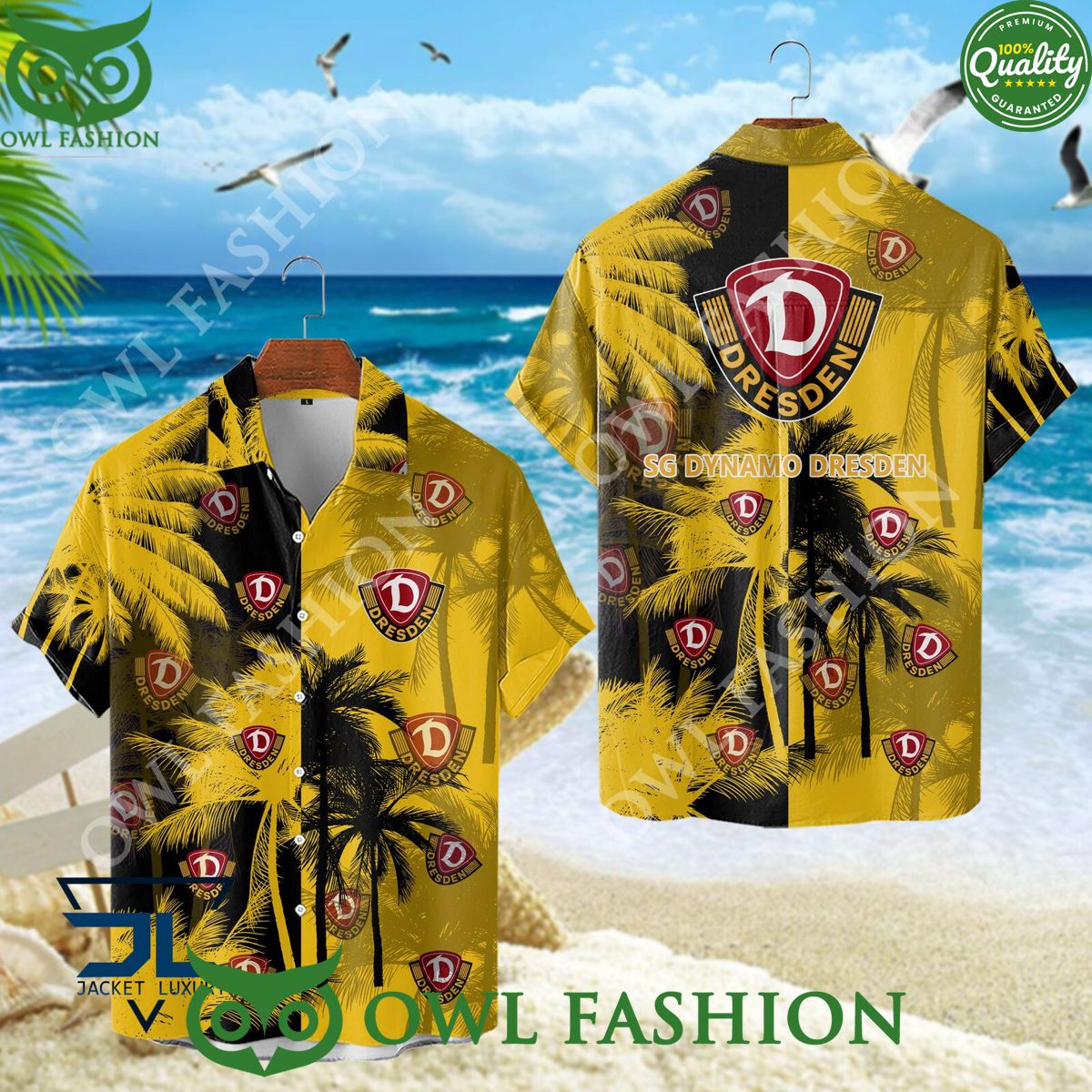 Dynamo Dresden Bundesliga German League Hawaiian - Adult & Kids T-Shirts, Sweatshirts & Hoodies apparel design preview 1