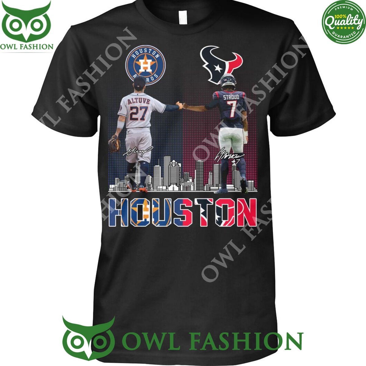 Houston Astros and Texans Battle between Altuve - Adult & Kids T-Shirts, Sweatshirts & Hoodies apparel design preview 1