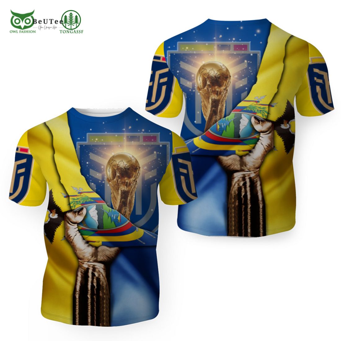 Ecuador national soccer team qatar world cup 2022 - Adult & Kids T-Shirts, Sweatshirts & Hoodies apparel design preview 1