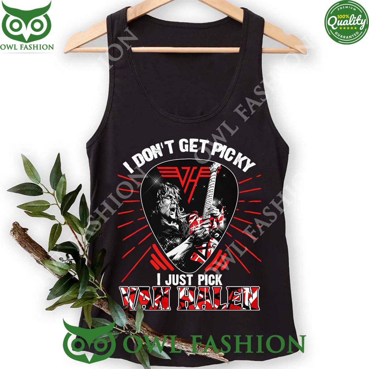 Eddie Van Halen I Don't Get Picky Just Pick Tank Top - Adult & Kids T-Shirts, Sweatshirts & Hoodies apparel design preview 1