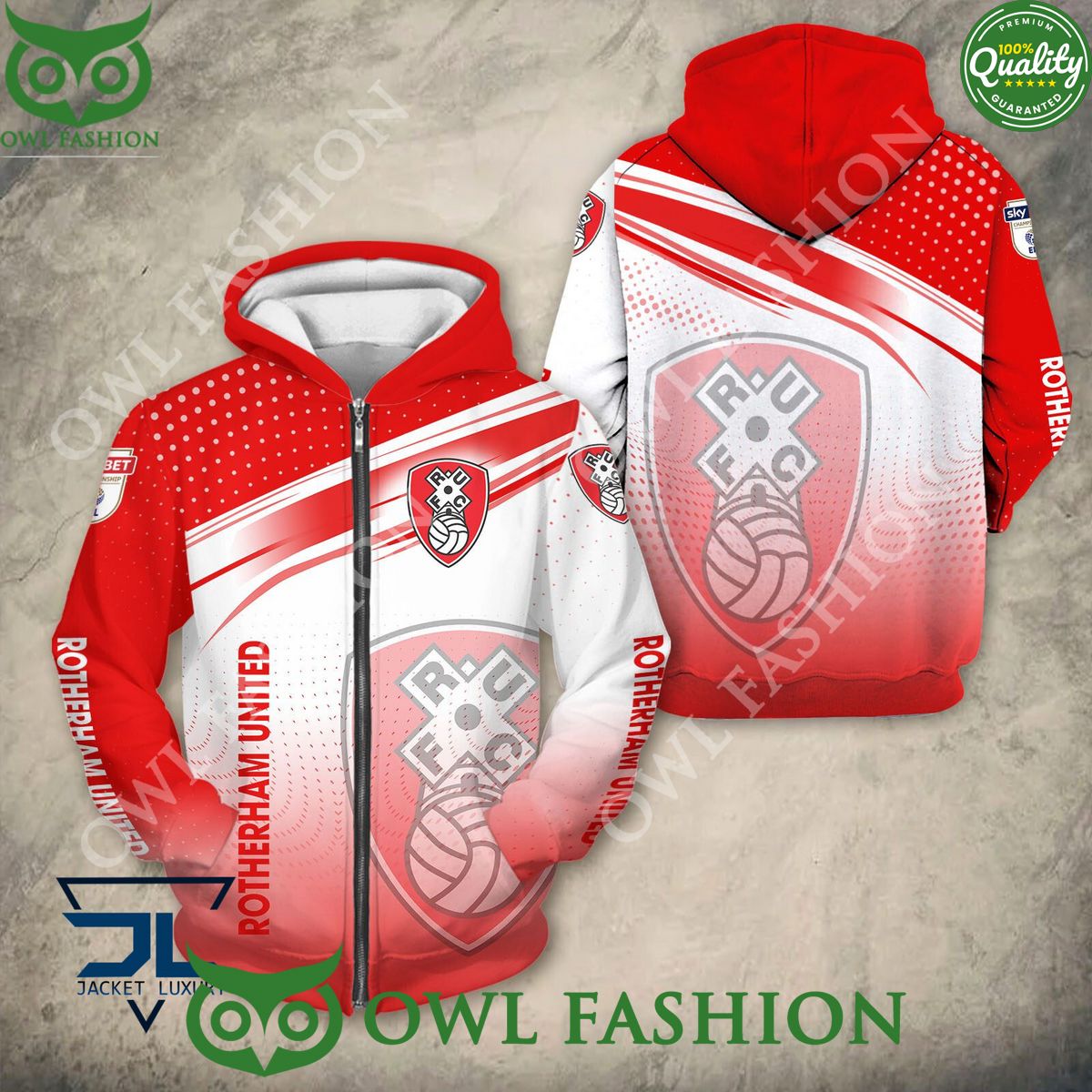 EFL Rotherham United Football Team 3D - Adult & Kids T-Shirts, Sweatshirts & Hoodies apparel design preview 1