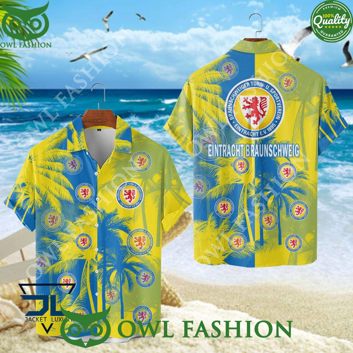 Eintracht Braunschweig Summer Island Bundesliga Team - Adult & Kids T-Shirts, Sweatshirts & Hoodies apparel design preview 1