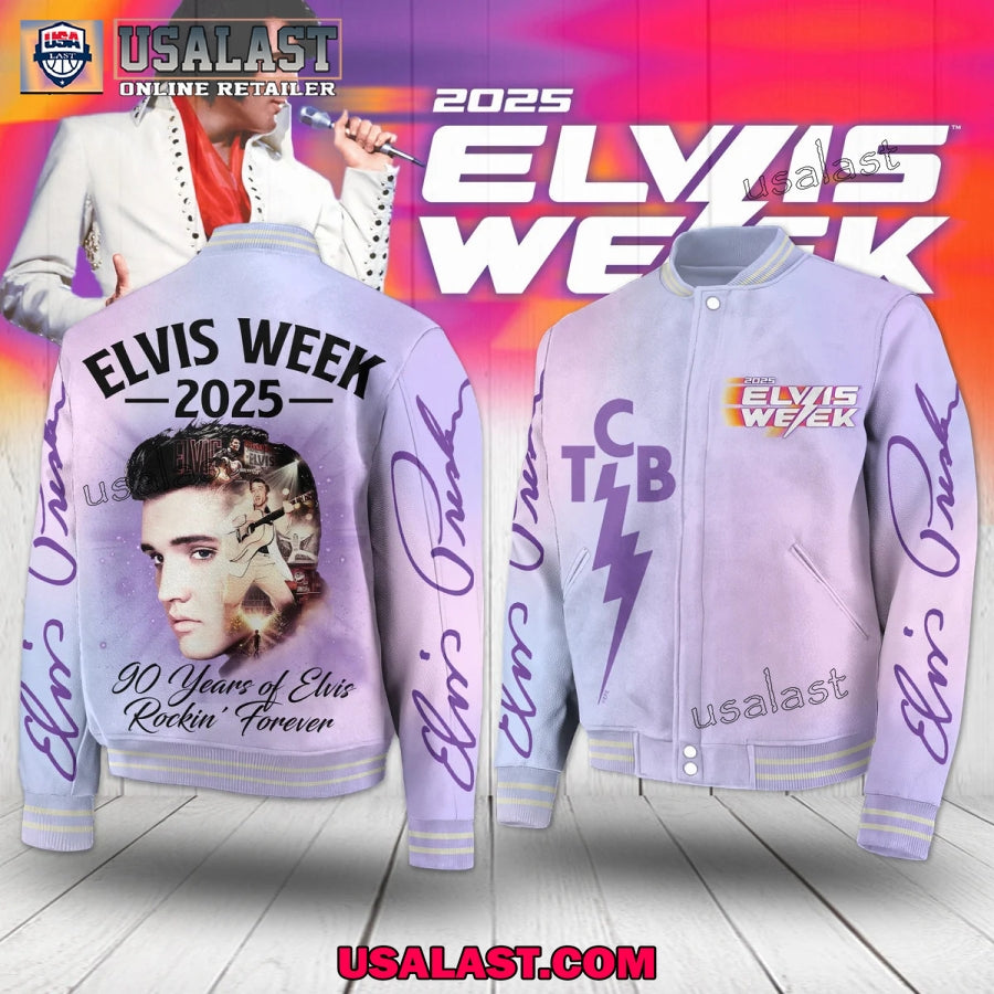 Elvis Presley 2025 Week Baseball Jacket - Adult & Kids T-Shirts, Sweatshirts & Hoodies apparel design preview 1