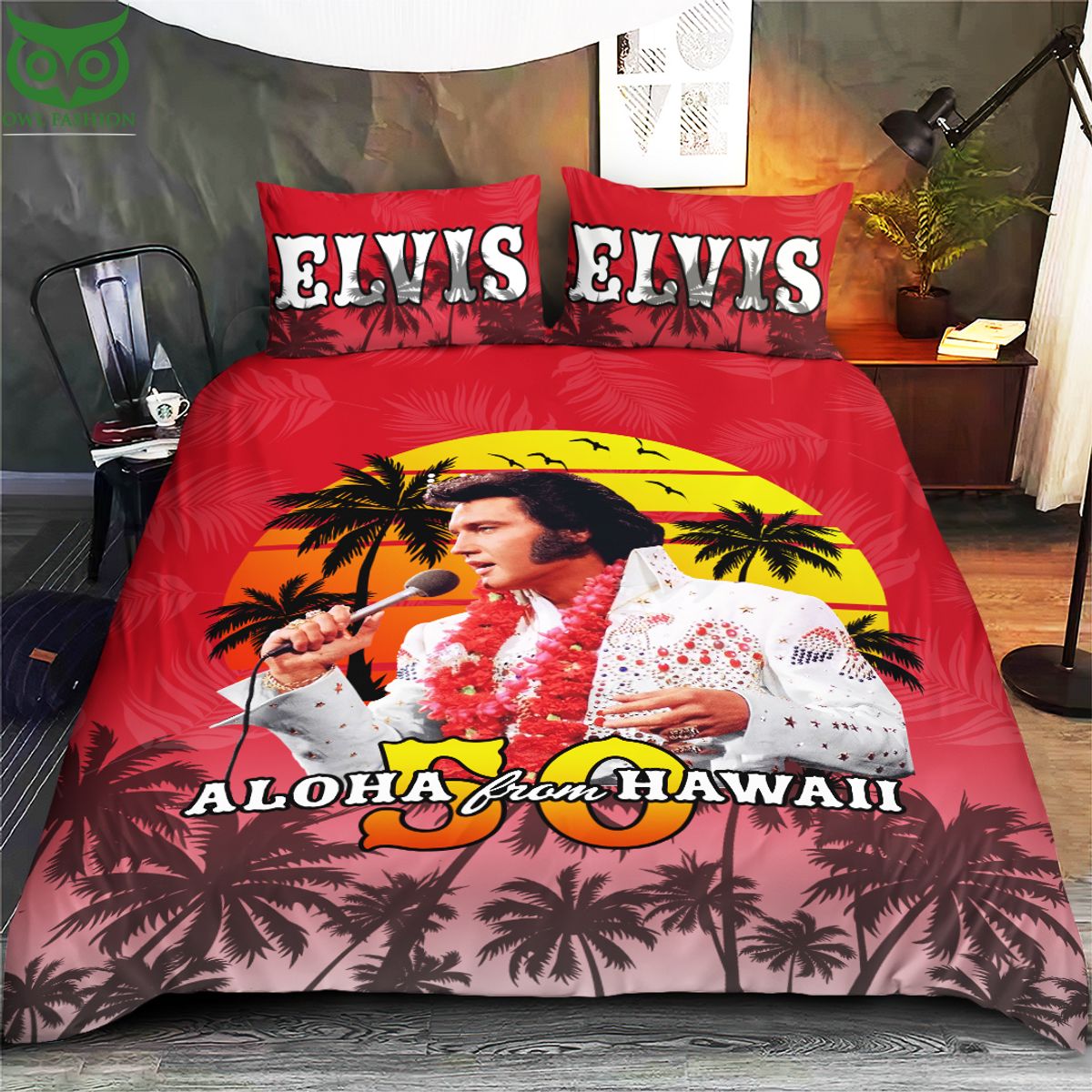 Elvis Presley Aloha From Hawaii Bedding set - Adult & Kids T-Shirts, Sweatshirts & Hoodies apparel design preview 1