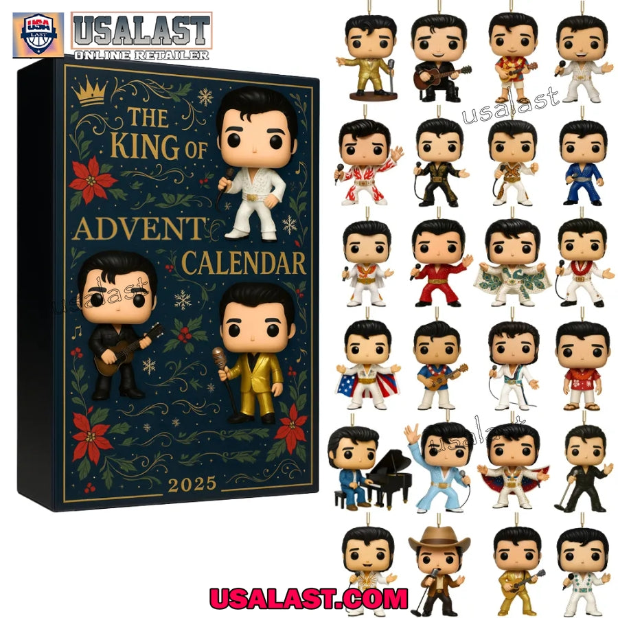 Elvis Presley Christmas Advent Calendar 2025 - Adult & Kids T-Shirts, Sweatshirts & Hoodies apparel design preview 1