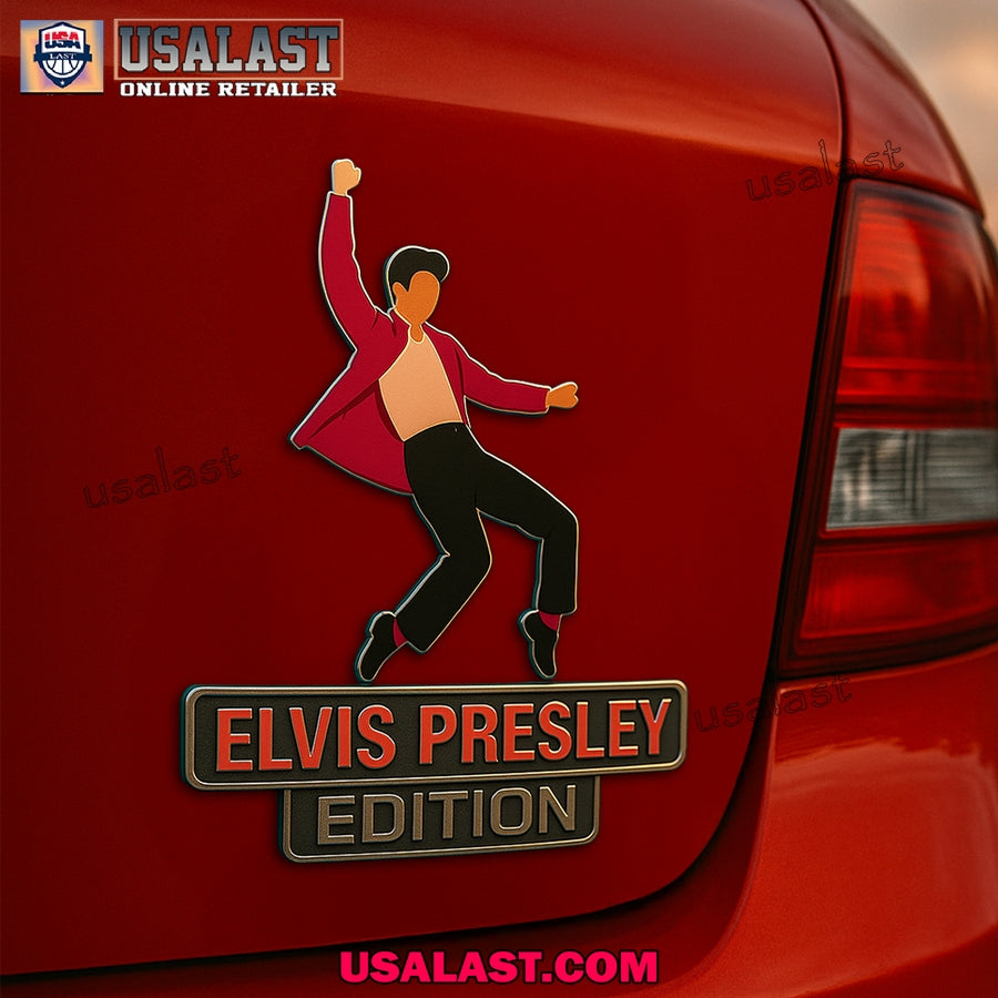 Elvis Presley Edition Badge 3D Car Sticker - Adult & Kids T-Shirts, Sweatshirts & Hoodies apparel design preview 1