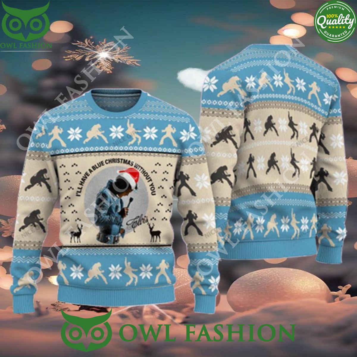Elvis Presley I'll Have A Blue Ugly Christmas Without - Adult & Kids T-Shirts, Sweatshirts & Hoodies apparel design preview 1