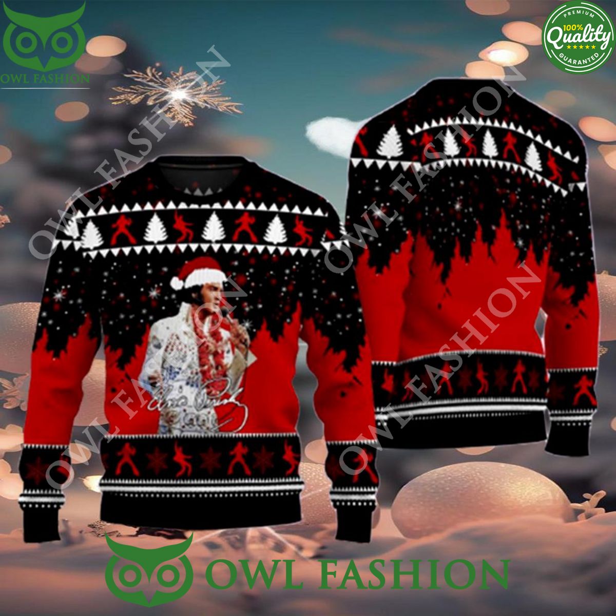 Elvis Presley Limited Ugly Christmas Sweater Unique - Adult & Kids T-Shirts, Sweatshirts & Hoodies apparel design preview 1