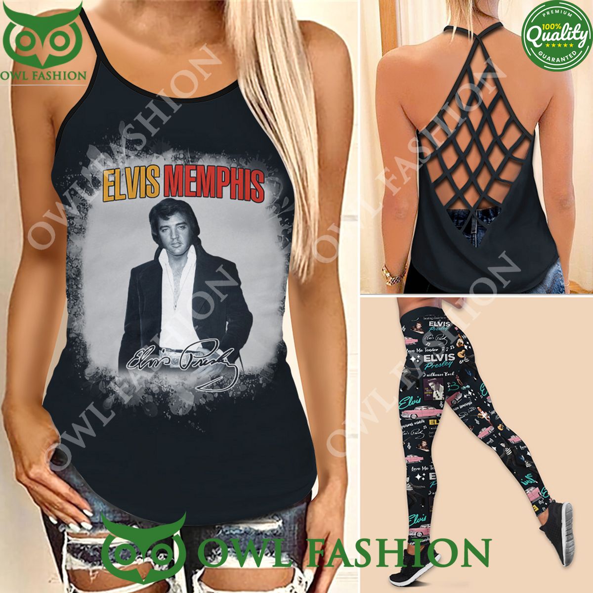 Elvis Presley Memphis Albums Limited Criss Cross - Adult & Kids T-Shirts, Sweatshirts & Hoodies apparel design preview 1