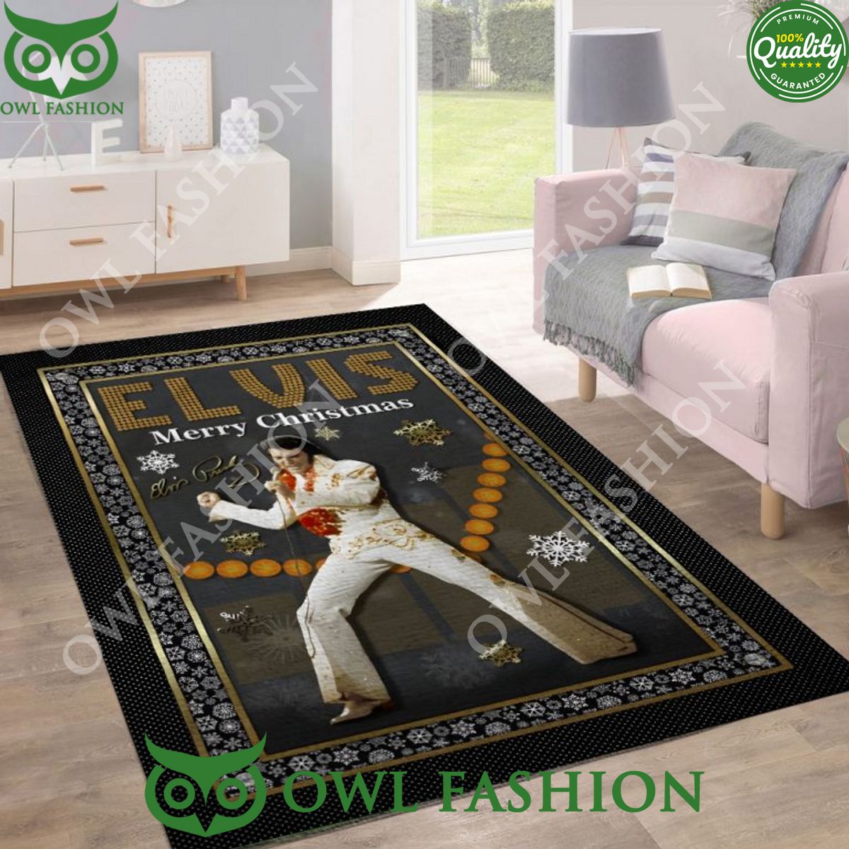 Elvis Presley Merry Christmas King of Rock and Roll - Adult & Kids T-Shirts, Sweatshirts & Hoodies apparel design preview 1