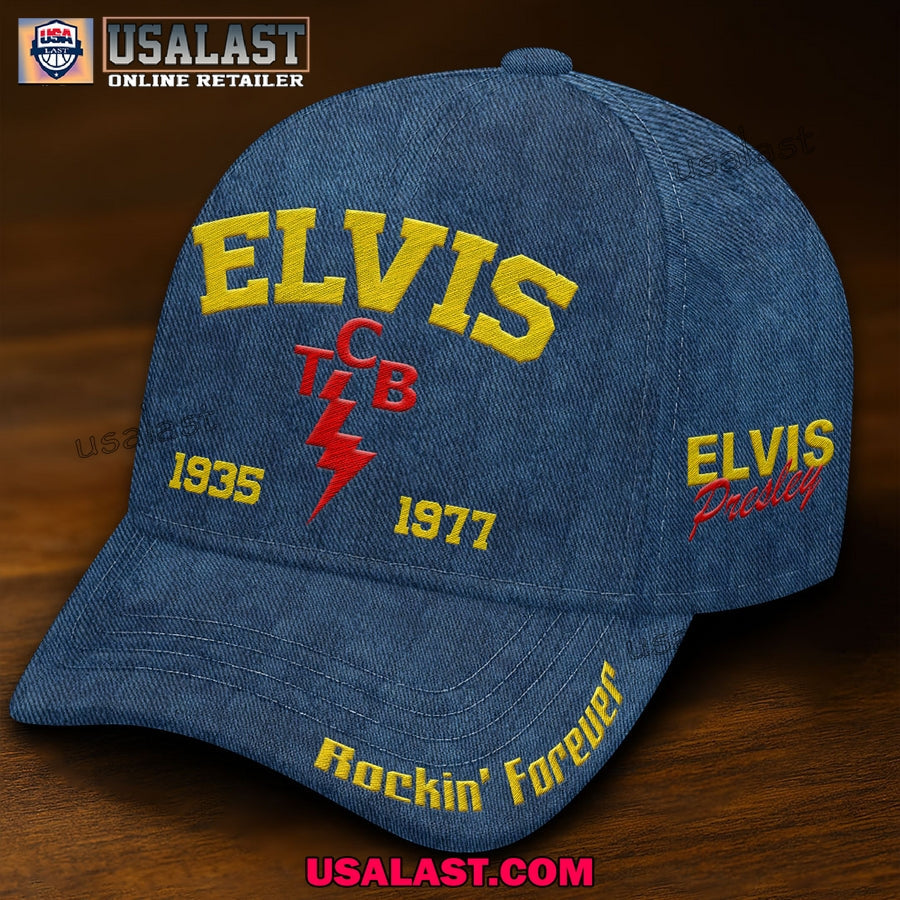 Elvis Presley Rockin Forever Retro Classic Cap - Adult & Kids T-Shirts, Sweatshirts & Hoodies apparel design preview 1