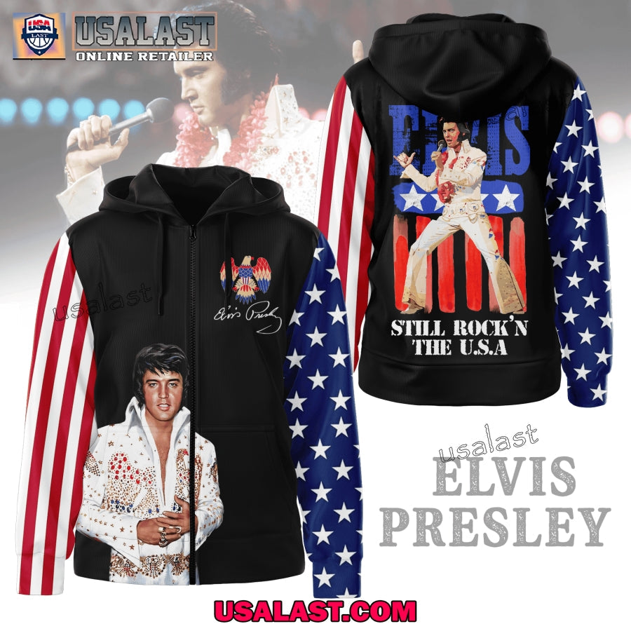 Elvis Presley Still Rock N The USA 3D - Adult & Kids T-Shirts, Sweatshirts & Hoodies apparel design preview 1