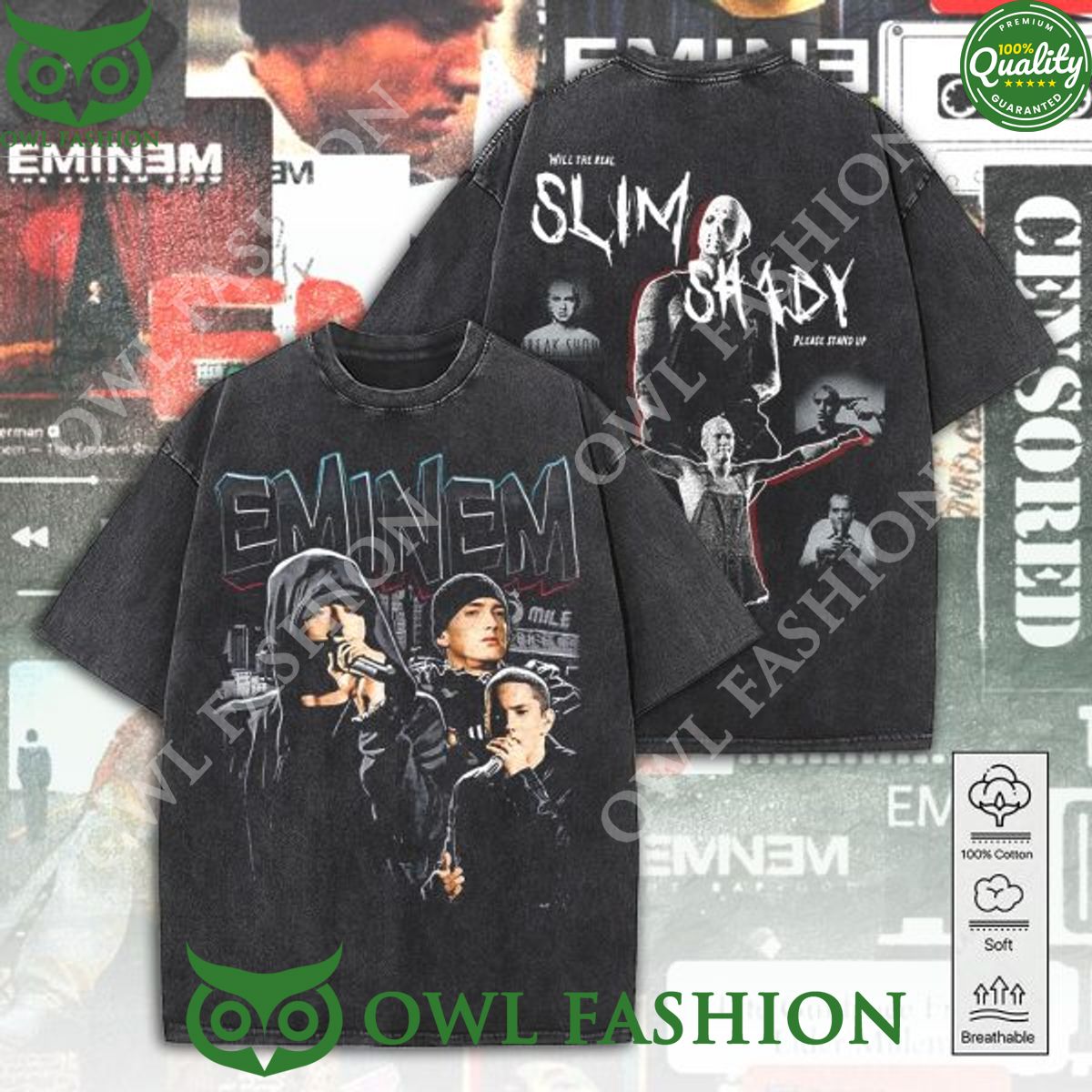 Eminem the real Slim Shady please stand up Acid - Adult & Kids T-Shirts, Sweatshirts & Hoodies apparel design preview 1