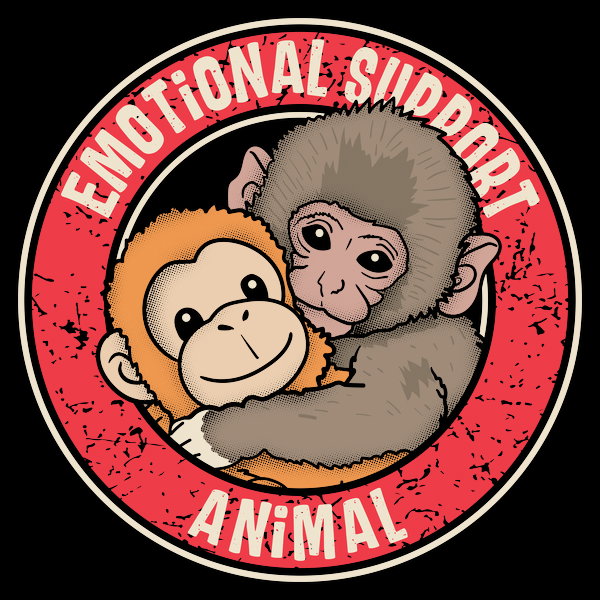 Emotional Support Animal 3 - Adult & Kids T-Shirts, Sweatshirts & Hoodies apparel design preview 1