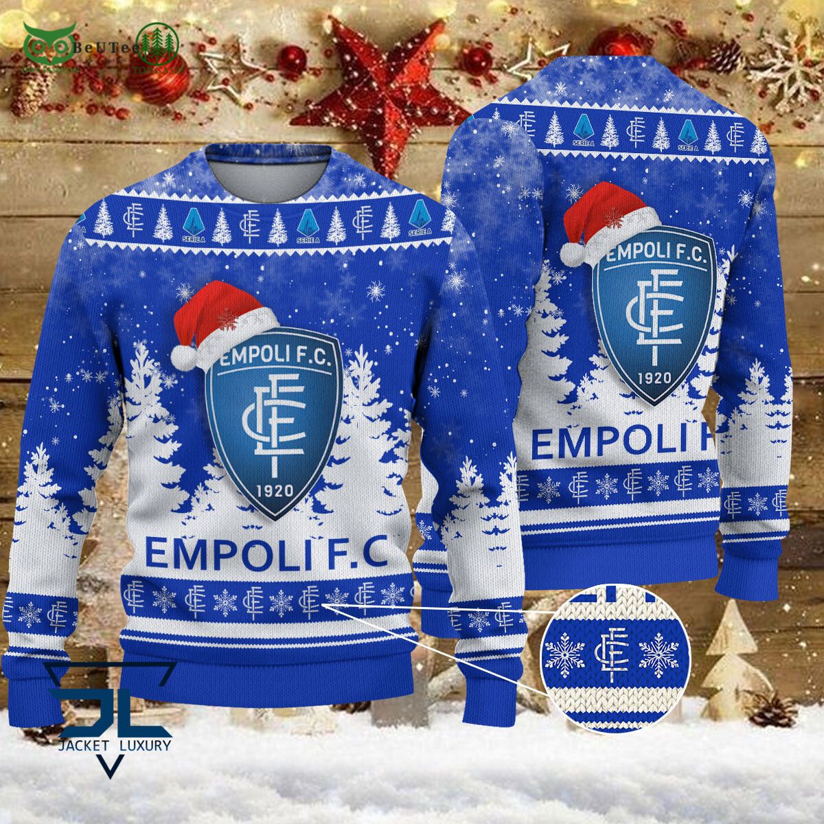 Empoli FC Lega Serie A Champion Ugly Sweater - Adult & Kids T-Shirts, Sweatshirts & Hoodies apparel design preview 1