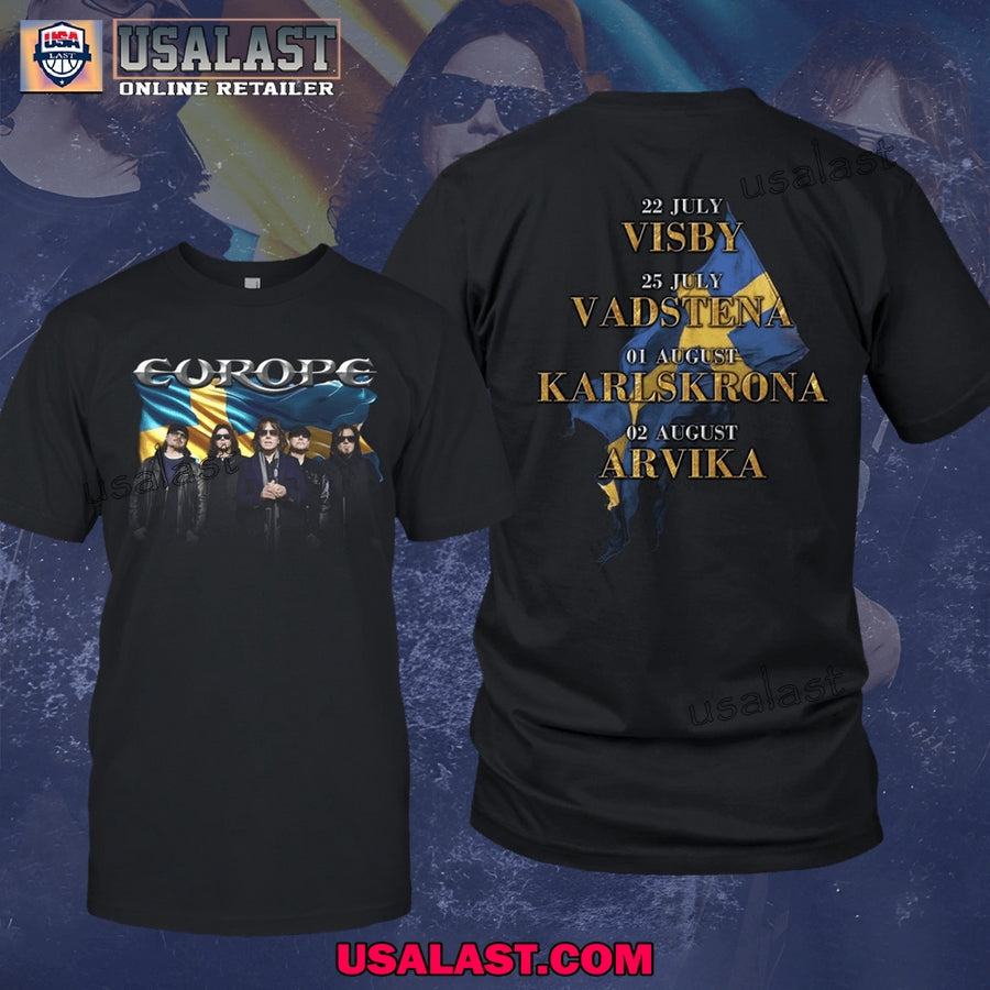 Europe Band 2025 Sweden Tour Classic - Adult & Kids T-Shirts, Sweatshirts & Hoodies apparel design preview 1