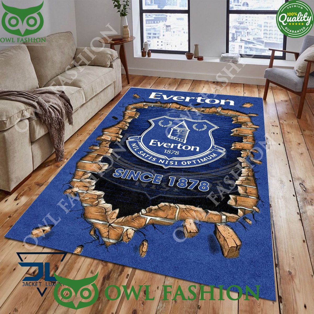 Everton F.C 1874 Premier League Living Room Carpet - Adult & Kids T-Shirts, Sweatshirts & Hoodies apparel design preview 1