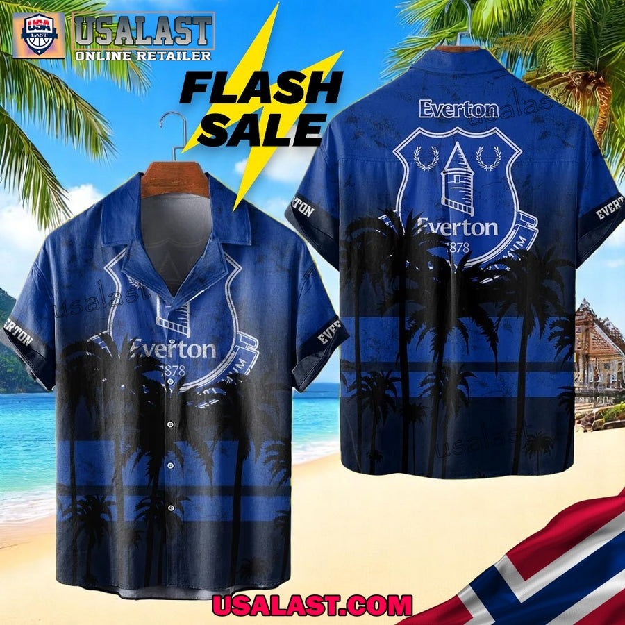 Everton FC Coconut Tree Style Hawaiian - Adult & Kids T-Shirts, Sweatshirts & Hoodies apparel design preview 1