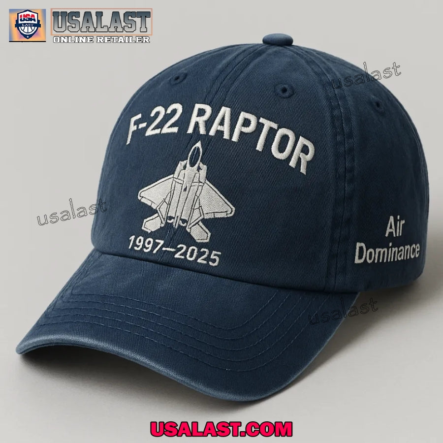 F-22 Raptor Air Dominance Tribute Retro Washed Cap - Adult & Kids T-Shirts, Sweatshirts & Hoodies apparel design preview 1