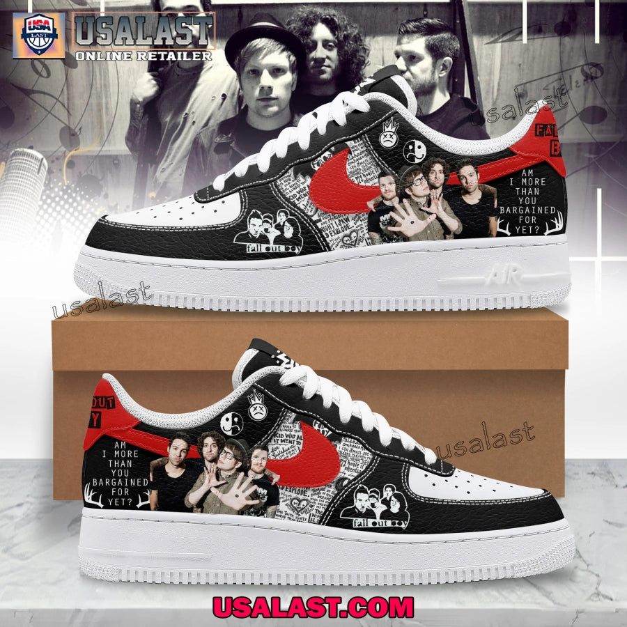 Fall Out Boy Rock Band Air Force Shoes - Adult & Kids T-Shirts, Sweatshirts & Hoodies apparel design preview 1