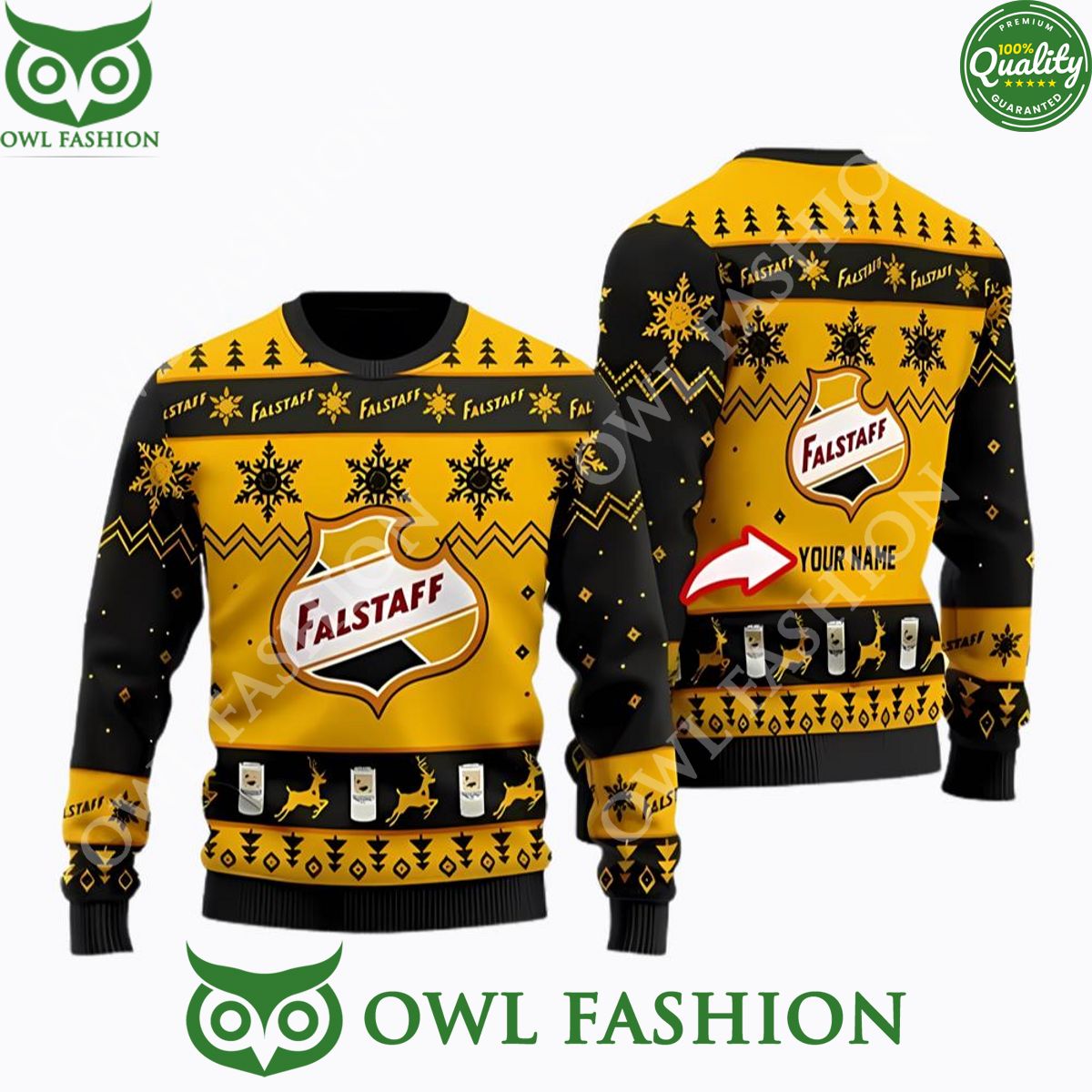Falstaff Beer Custom Christmas Sweater Jumpers - Adult & Kids T-Shirts, Sweatshirts & Hoodies apparel design preview 1
