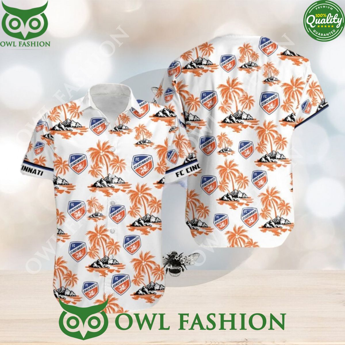 Fc Cincinnati MLS America Football Team Hawaiian - Adult & Kids T-Shirts, Sweatshirts & Hoodies apparel design preview 1