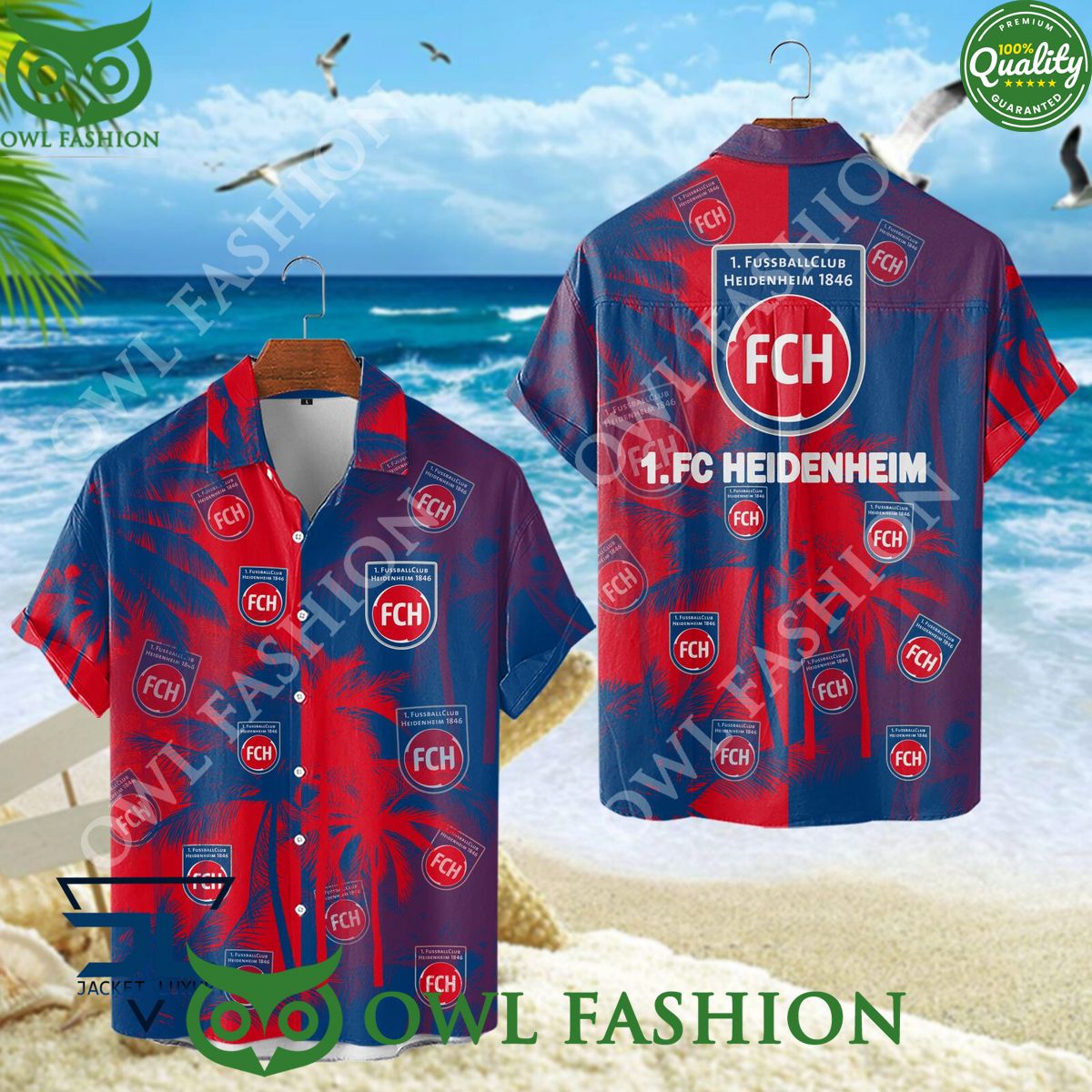 FC Heidenheim Bundesliga Championship Hawaiian Aloha - Adult & Kids T-Shirts, Sweatshirts & Hoodies apparel design preview 1