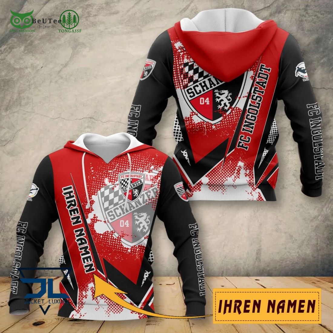 FC Ingolstadt Iheren Namen AOP 3D Full - Adult & Kids T-Shirts, Sweatshirts & Hoodies apparel design preview 1