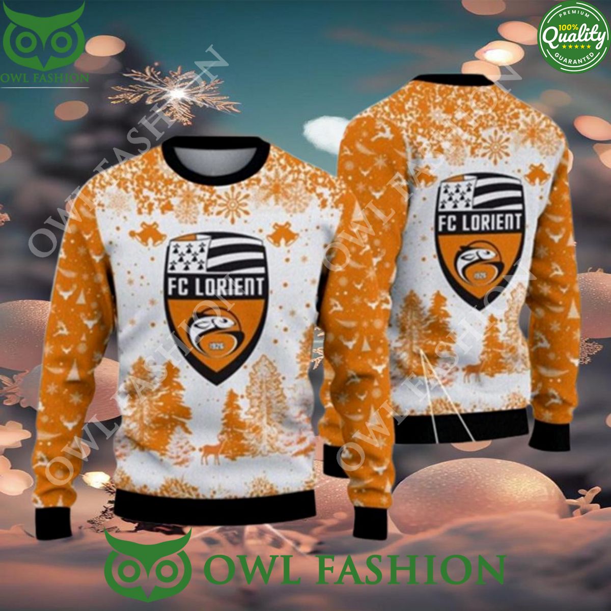FC Lorient Big Logo Pine Trees Special Design Ugly - Adult & Kids T-Shirts, Sweatshirts & Hoodies apparel design preview 1