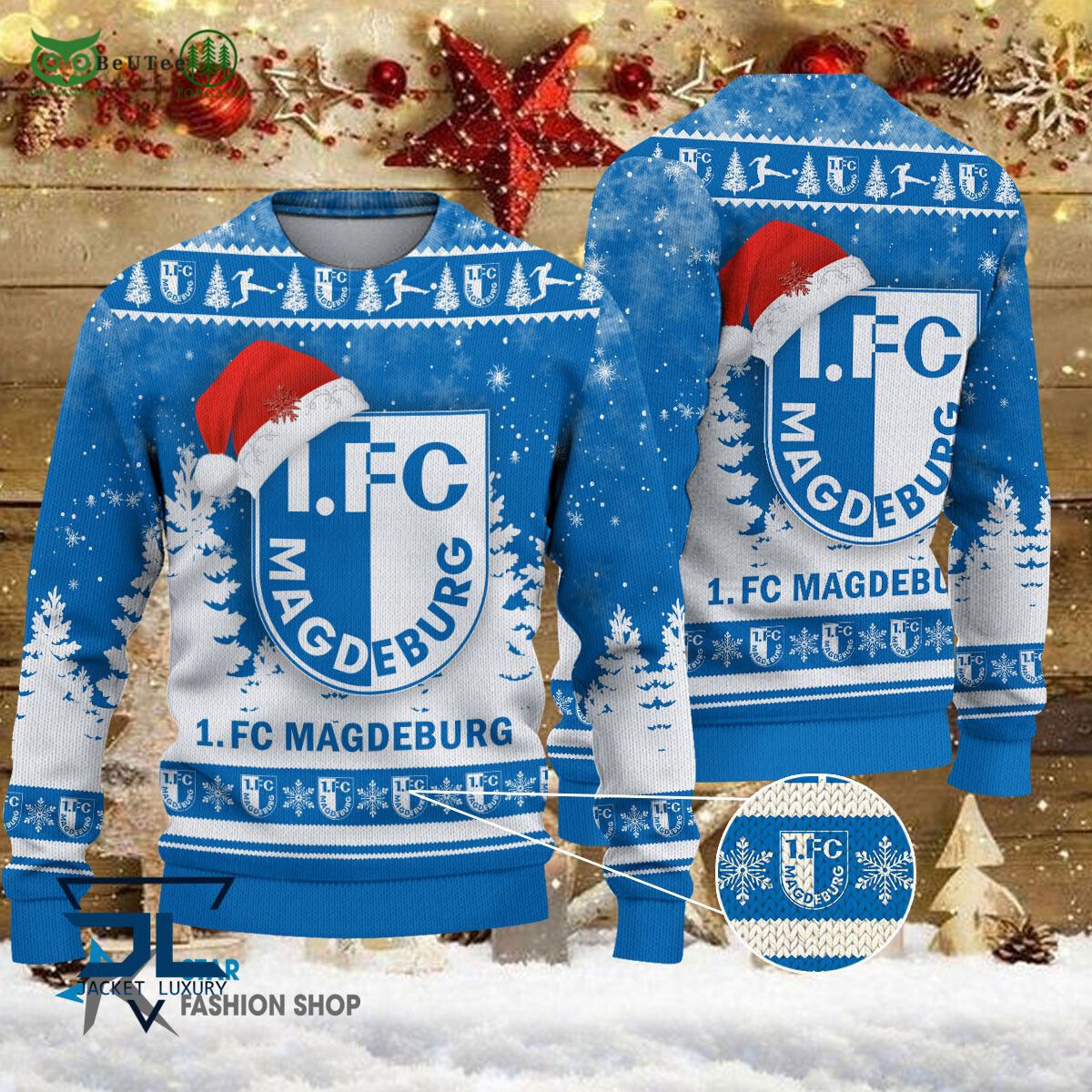 FC Magdeburg Bundesliga Germany League Ugly Sweater - Adult & Kids T-Shirts, Sweatshirts & Hoodies apparel design preview 1