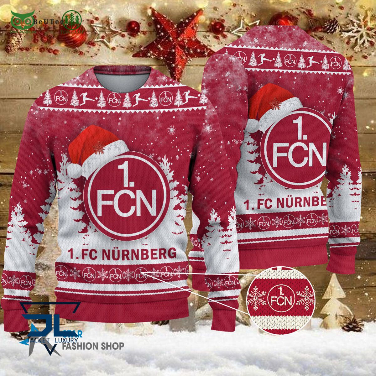 FC Nurnberg Bundesliga Germany League Ugly Sweater - Adult & Kids T-Shirts, Sweatshirts & Hoodies apparel design preview 1